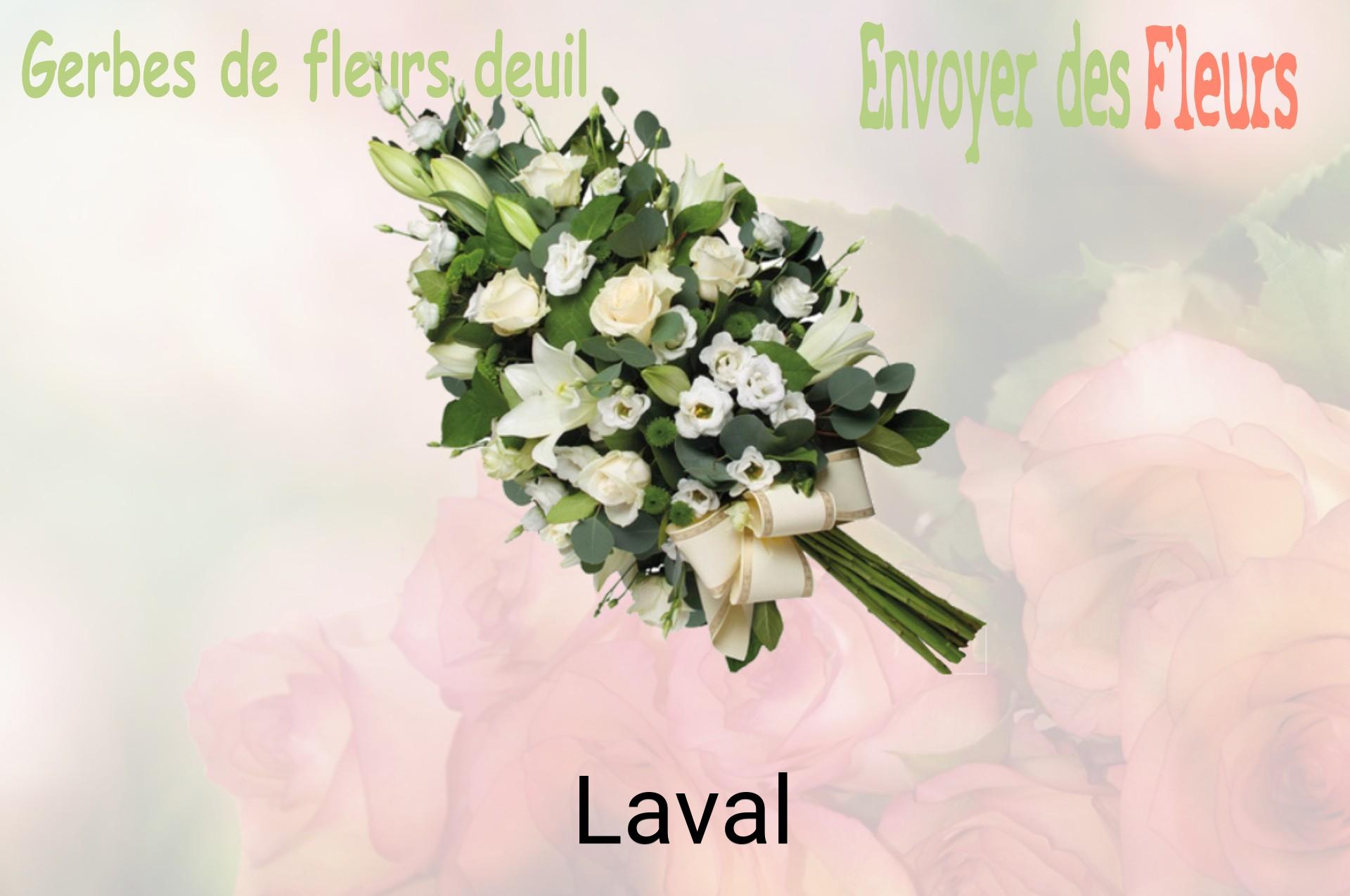 Gerbe de fleurs de deuil livrée à Laval